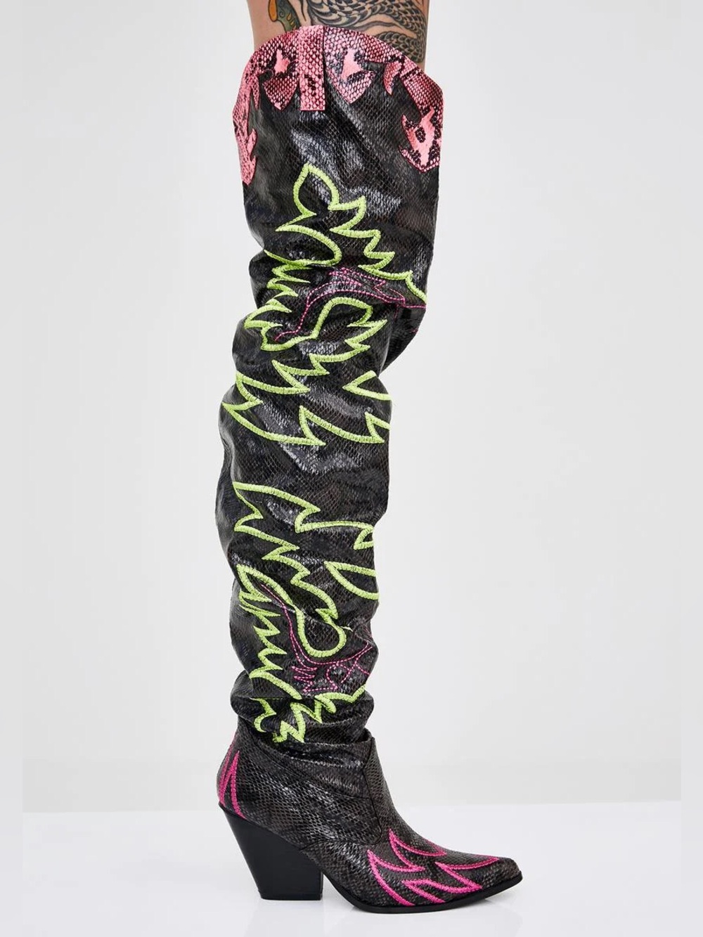 Dolls Kill ATOMIC LOVE BANDIT COWGIRL BOOTS - Picture 4 of 8
